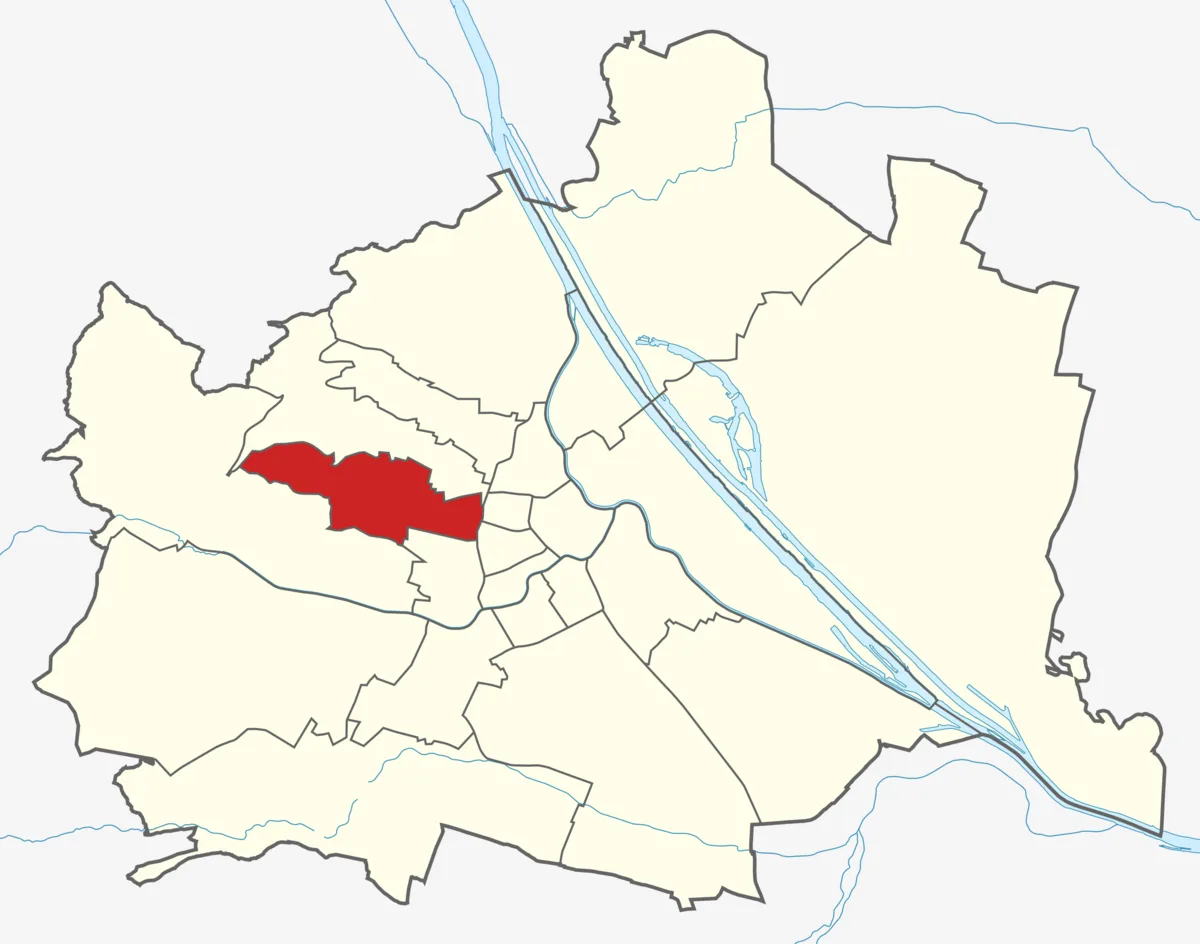 Karte des 16. Wiener Gemeindebezirks Ottakring